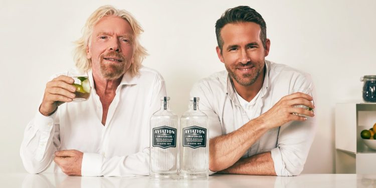Ryan Reynolds partners with Richard Branson For Aviation American Gin Deal