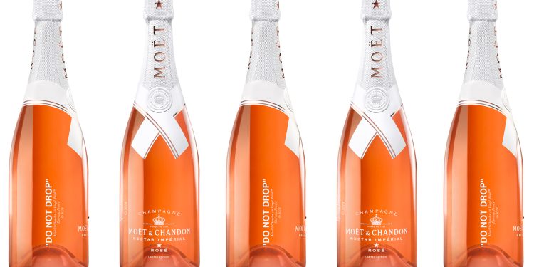 Limited-Edition Bottle of Moët & Chandon Nectar Imperial Rosé by Virgil Abloh