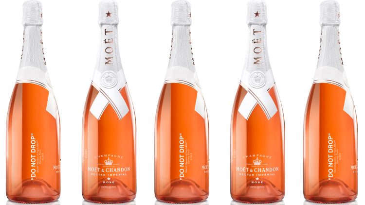Limited-Edition Bottle of Moët & Chandon Nectar Imperial Rosé by Virgil Abloh
